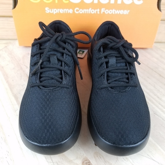 Soft Science 6M Light Walker Black Lace-up Lightweight Casual Comfort Shoes - Picture 2 of 13